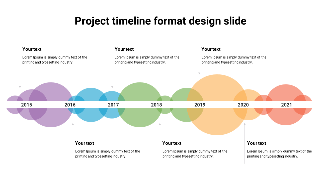 Project timeline format design slide
